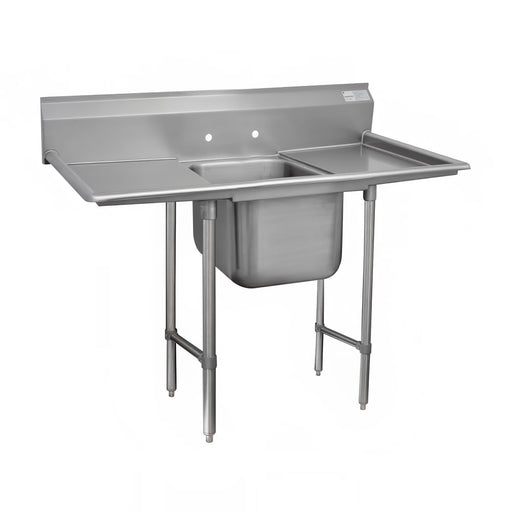 Advance Tabco 93-1-24-24RL 66" 1 Compartment Sink w/ 16"L x 20"W Bowl, 12" Deep-cityfoodequipment.com