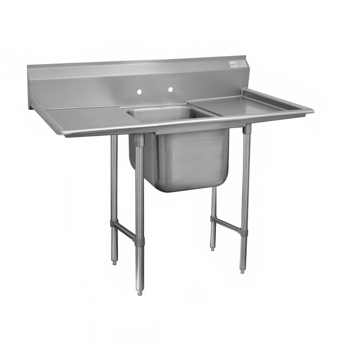 Advance Tabco 93-1-24-24RL 66" 1 Compartment Sink w/ 16"L x 20"W Bowl, 12" Deep-cityfoodequipment.com