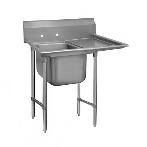 Advance Tabco 93-1-24-36R 58" 1 Compartment Sink w/ 16"L x 20"W Bowl, 12" Deep-cityfoodequipment.com