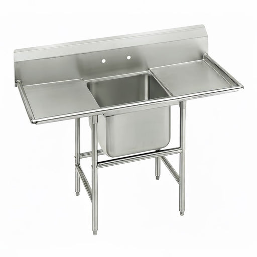 Advance Tabco 93-1-24-36RL 90" 1 Compartment Sink w/ 16"L x 20"W Bowl, 12" Deep-cityfoodequipment.com