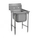 Advance Tabco 93-21-20 31" 1 Compartment Sink w/ 20"L x 20"W Bowl, 12" Deep-cityfoodequipment.com
