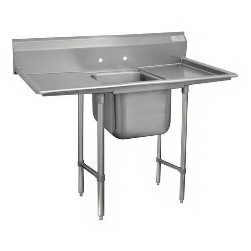 Advance Tabco 93-21-20-18RL 58" 1 Compartment Sink w/ 20"L x 20"W Bowl, 12" Deep-cityfoodequipment.com