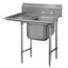 Advance Tabco 93-21-20-36L 62" 1 Compartment Sink w/ 20"L x 20"W Bowl, 12" Deep-cityfoodequipment.com