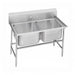 Advance Tabco 93-22-40 54" 2 Compartment Sink w/ 20"L x 20"W Bowl, 12" Deep-cityfoodequipment.com