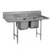 Advance Tabco 93-22-40-24RL 93" 2 Compartment Sink w/ 20"L x 20"W Bowl, 12" Deep-cityfoodequipment.com