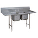 Advance Tabco 93-22-40-36RL 117" 2 Compartment Sink w/ 20"L x 20"W Bowl, 12" Deep-cityfoodequipment.com