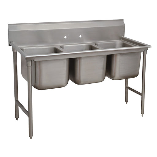 Advance Tabco 93-3-54 64" 3 Compartment Sink w/ 16"L x 20"W Bowl, 12" Deep-cityfoodequipment.com