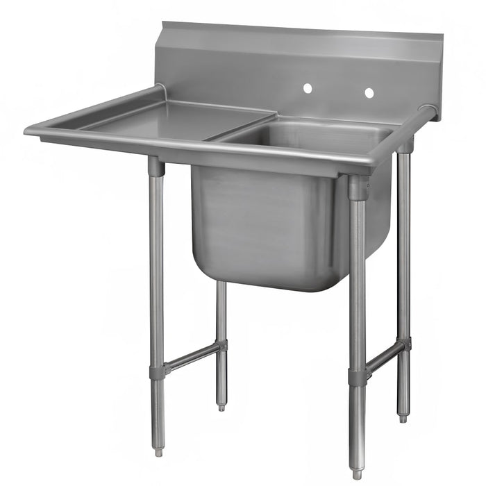 Advance Tabco 93-41-24-24L 54" 1 Compartment Sink w/ 24"L x 24"W Bowl, 12" Deep-cityfoodequipment.com