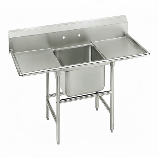 Advance Tabco 93-41-24-24RL 74" 1 Compartment Sink w/ 24"L x 24"W Bowl, 12" Deep-cityfoodequipment.com