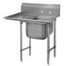 Advance Tabco 93-41-24-36L 66" 1 Compartment Sink w/ 24"L x 24"W Bowl, 12" Deep-cityfoodequipment.com
