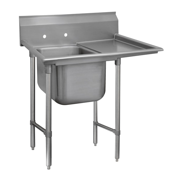 Advance Tabco 93-41-24-36R 66" 1 Compartment Sink w/ 24"L x 24"W Bowl, 12" Deep-cityfoodequipment.com