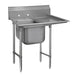 Advance Tabco 93-41-24-36R 66" 1 Compartment Sink w/ 24"L x 24"W Bowl, 12" Deep-cityfoodequipment.com