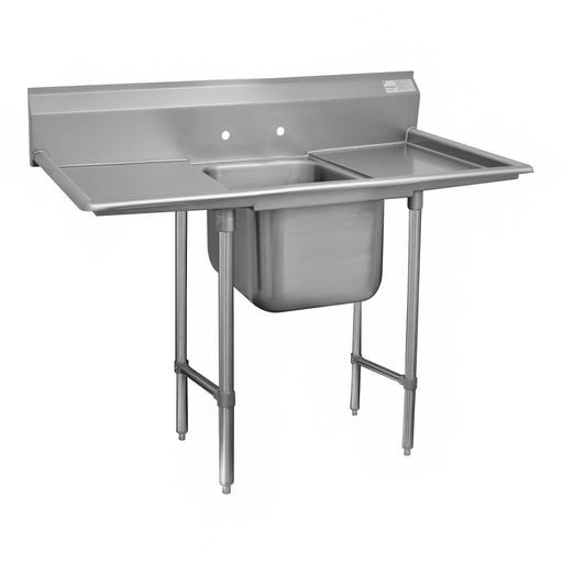 Advance Tabco 93-41-24-36RL 98" 1 Compartment Sink w/ 24"L x 24"W Bowl, 12" Deep-cityfoodequipment.com