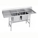 Advance Tabco 93-42-48-24RL 101" 2 Compartment Sink w/ 24"L x 24"W Bowl, 12" Deep-cityfoodequipment.com