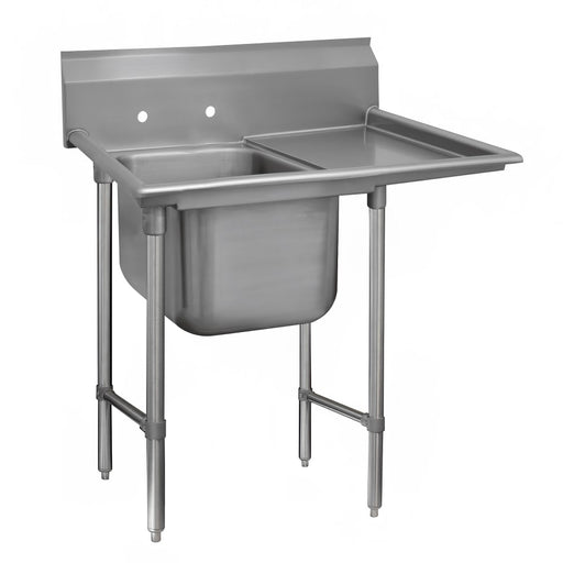 Advance Tabco 93-81-20-18R 44" 1 Compartment Sink w/ 20"L x 28"W Bowl, 12" Deep-cityfoodequipment.com