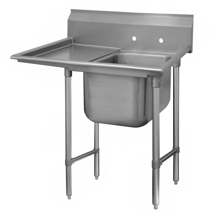Advance Tabco 93-81-20-24L 50" 1 Compartment Sink w/ 20"L x 28"W Bowl, 12" Deep-cityfoodequipment.com