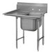 Advance Tabco 93-81-20-24L 50" 1 Compartment Sink w/ 20"L x 28"W Bowl, 12" Deep-cityfoodequipment.com