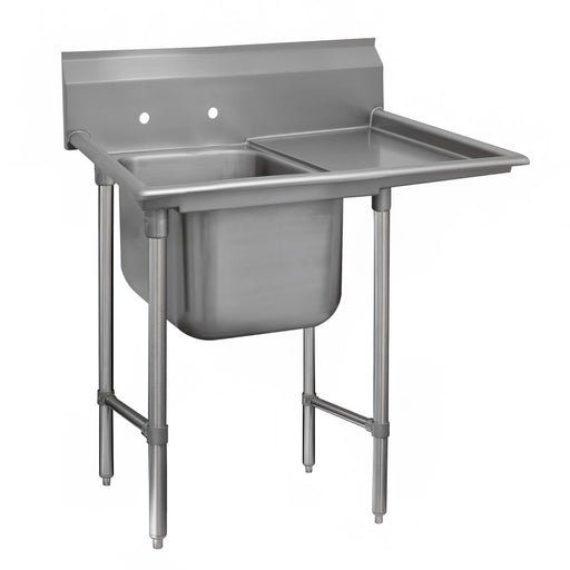 Advance Tabco 93-81-20-24R 50" 1 Compartment Sink w/ 20"L x 28"W Bowl, 12" Deep-cityfoodequipment.com