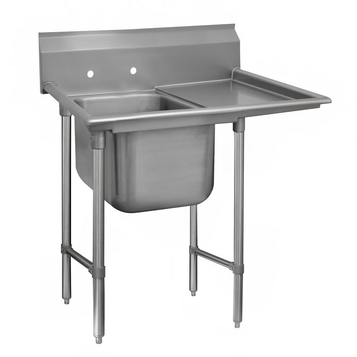 Advance Tabco 93-81-20-24R 50" 1 Compartment Sink w/ 20"L x 28"W Bowl, 12" Deep-cityfoodequipment.com