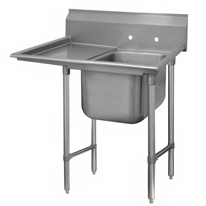 Advance Tabco 93-81-20-36L 62" 1 Compartment Sink w/ 20"L x 28"W Bowl, 12" Deep-cityfoodequipment.com