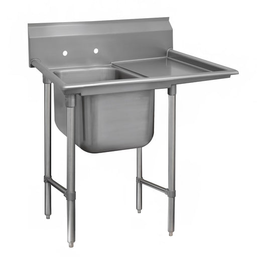 Advance Tabco 93-81-20-36R 62" 1 Compartment Sink w/ 20"L x 28"W Bowl, 12" Deep-cityfoodequipment.com