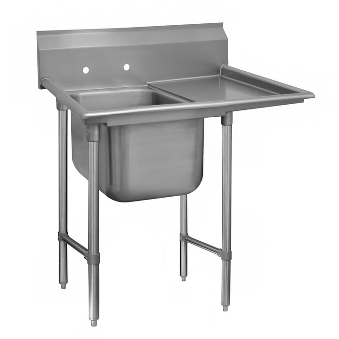 Advance Tabco 93-81-20-36R 62" 1 Compartment Sink w/ 20"L x 28"W Bowl, 12" Deep-cityfoodequipment.com