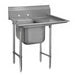 Advance Tabco 93-81-20-36R 62" 1 Compartment Sink w/ 20"L x 28"W Bowl, 12" Deep-cityfoodequipment.com