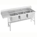 Advance Tabco 93-83-60-36L 107" 3 Compartment Sink w/ 20"L x 28"W Bowl, 12" Deep-cityfoodequipment.com