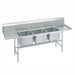 Advance Tabco 93-83-60-36RL 139" 3 Compartment Sink w/ 20"L x 28"W Bowl, 12" Deep-cityfoodequipment.com