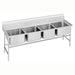 Advance Tabco 93-84-80 99" 4 Compartment Sink w/ 20"L x 28"W Bowl, 12" Deep-cityfoodequipment.com