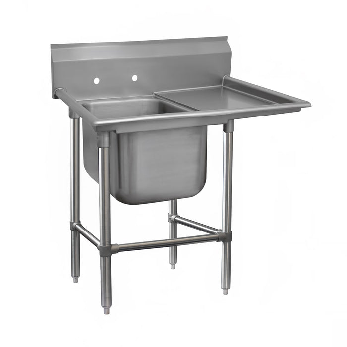 Advance Tabco 94-1-24-18R 40" 1 Compartment Sink w/ 16"L x 20"W Bowl, 14" Deep-cityfoodequipment.com