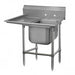 Advance Tabco 9-41-24-24L 54" 1 Compartment Sink w/ 24"L x 24"W Bowl, 12" Deep-cityfoodequipment.com