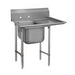 Advance Tabco 9-41-24-24R 54" 1 Compartment Sink w/ 24"L x 24"W Bowl, 12" Deep-cityfoodequipment.com