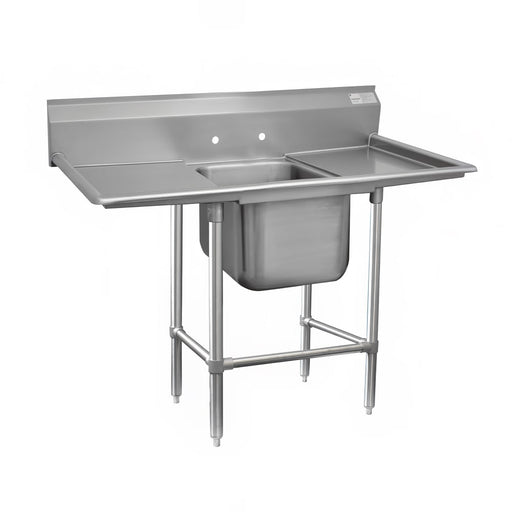 Advance Tabco 94-1-24-24RL 66" 1 Compartment Sink w/ 16"L x 20"W Bowl, 14" Deep-cityfoodequipment.com