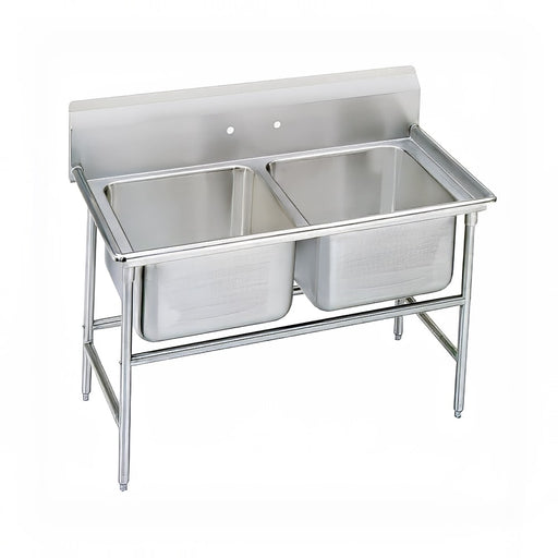 Advance Tabco 94-2-36 46" 2 Compartment Sink w/ 16"L x 20"W Bowl, 14" Deep-cityfoodequipment.com