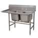 Advance Tabco 94-2-36-18L 59" 2 Compartment Sink w/ 16"L x 20"W Bowl, 14" Deep-cityfoodequipment.com