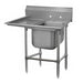 Advance Tabco 94-21-20-24L 50" 1 Compartment Sink w/ 20"L x 20"W Bowl, 14" Deep-cityfoodequipment.com