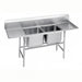 Advance Tabco 94-22-40-24RL 93" 2 Compartment Sink w/ 20"L x 20"W Bowl, 14" Deep-cityfoodequipment.com