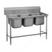 Advance Tabco 94-3-54 64" 3 Compartment Sink w/ 16"L x 20"W Bowl, 14" Deep-cityfoodequipment.com