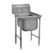 Advance Tabco 94-41-24 35" 1 Compartment Sink w/ 24"L x 24"W Bowl, 14" Deep-cityfoodequipment.com