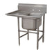 Advance Tabco 94-41-24-24L 54" 1 Compartment Sink w/ 24"L x 24"W Bowl, 14" Deep-cityfoodequipment.com