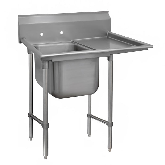 Advance Tabco 94-41-24-24R 54" 1 Compartment Sink w/ 24"L x 24"W Bowl, 14" Deep-cityfoodequipment.com