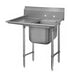 Advance Tabco 94-41-24-36L 66" 1 Compartment Sink w/ 24"L x 24"W Bowl, 14" Deep-cityfoodequipment.com