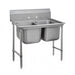 Advance Tabco 94-42-48 62" 2 Compartment Sink w/ 24"L x 24"W Bowl, 14" Deep-cityfoodequipment.com
