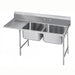 Advance Tabco 94-42-48-24L 81" 2 Compartment Sink w/ 24"L x 24"W Bowl, 14" Deep-cityfoodequipment.com