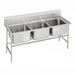 Advance Tabco 94-43-72 86" 3 Compartment Sink w/ 24"L x 24"W Bowl, 14" Deep-cityfoodequipment.com