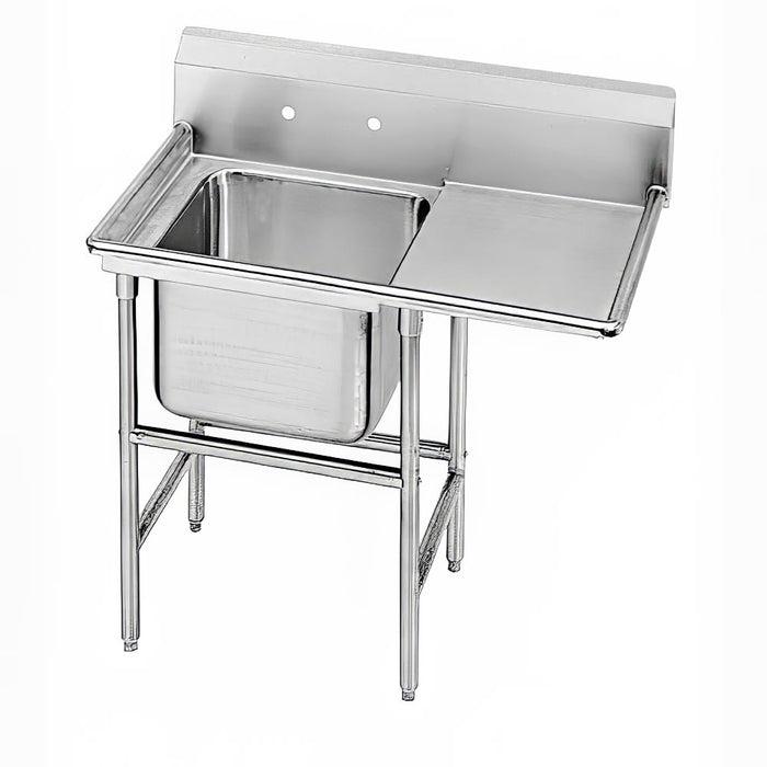 Advance Tabco 94-81-20-24R 50" 1 Compartment Sink w/ 20"L x 28"W Bowl, 14" Deep-cityfoodequipment.com