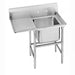 Advance Tabco 94-81-20-36L 62" 1 Compartment Sink w/ 20"L x 28"W Bowl, 14" Deep-cityfoodequipment.com