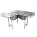Advance Tabco 94-K2-24D 71" 3 Compartment Sink w/ 20"L x 20"W Bowl, 12" Deep-cityfoodequipment.com