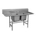 Advance Tabco 94-2-36-24RL 85" 2 Compartment Sink w/ 16"L x 20"W Bowl, 14" Deep-cityfoodequipment.com
